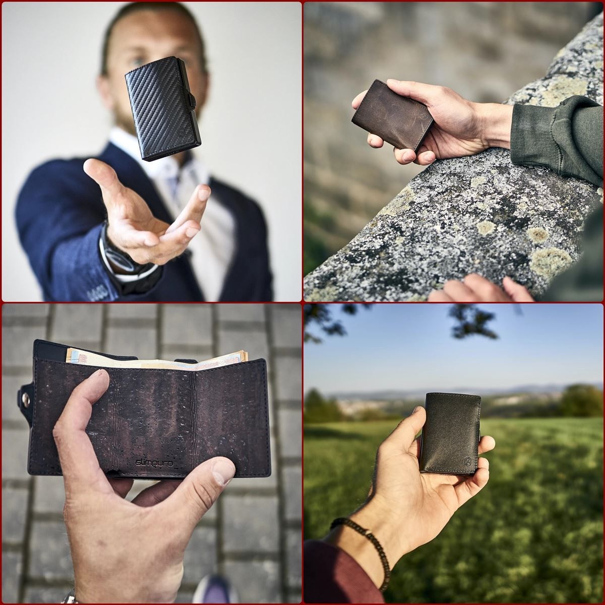 Brieftaschen: ZNAP 8 - slim Wallet Korkleder Schwarz – Neu und originalverpackt aus Wettingen von Swala 6