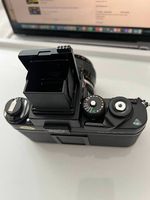 Nikon F3, 55mm f3.5 macro, waist finder