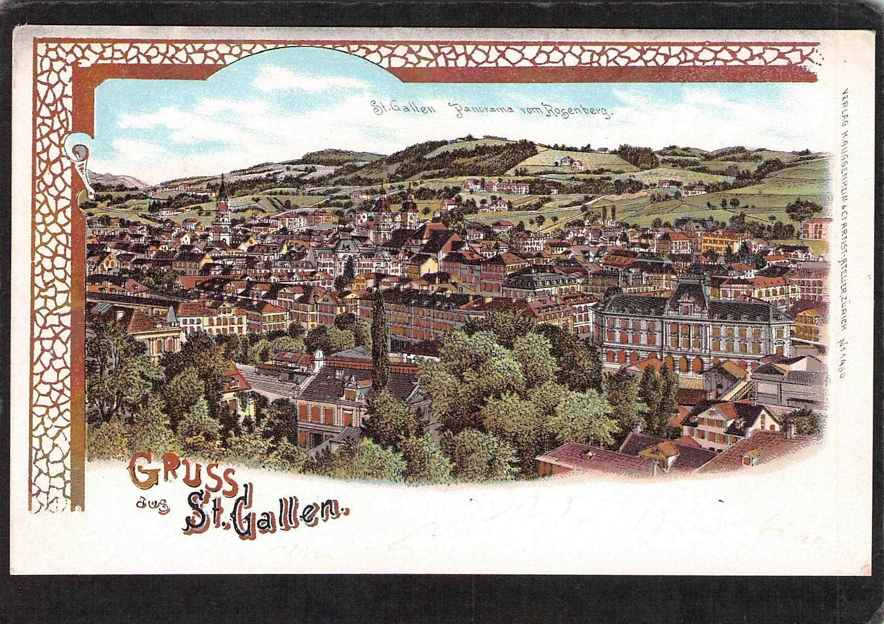 Cartoline postali: Leuchtkarte :  St. Gallen , gel. 1900 – Usato da Reichenburg venduto da Pipo-67
