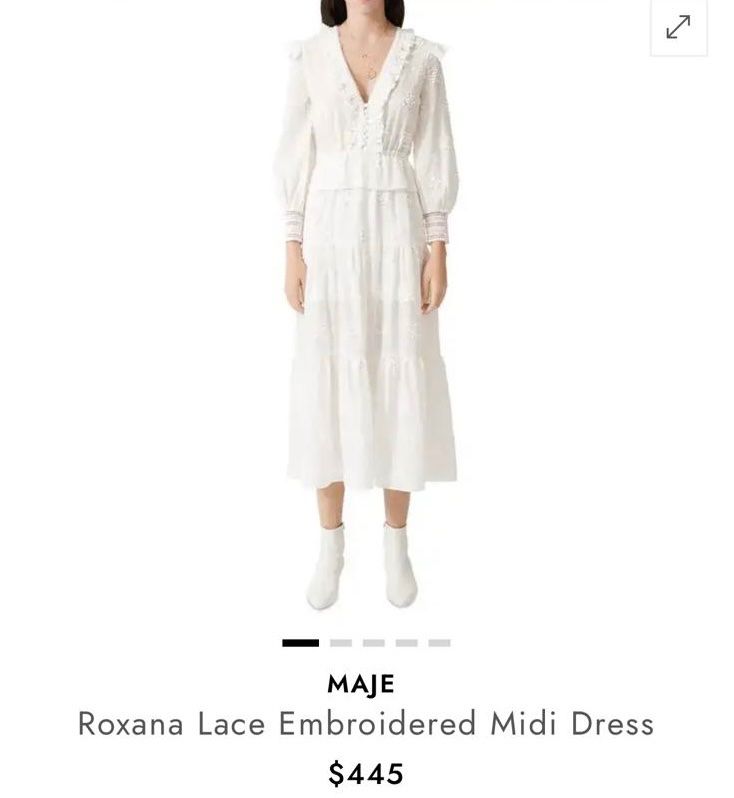 Maje Vestiti: Maje  Kleid weiss bestickt Grösse S – Usato da Zumikon venduto da Stefan3535 2