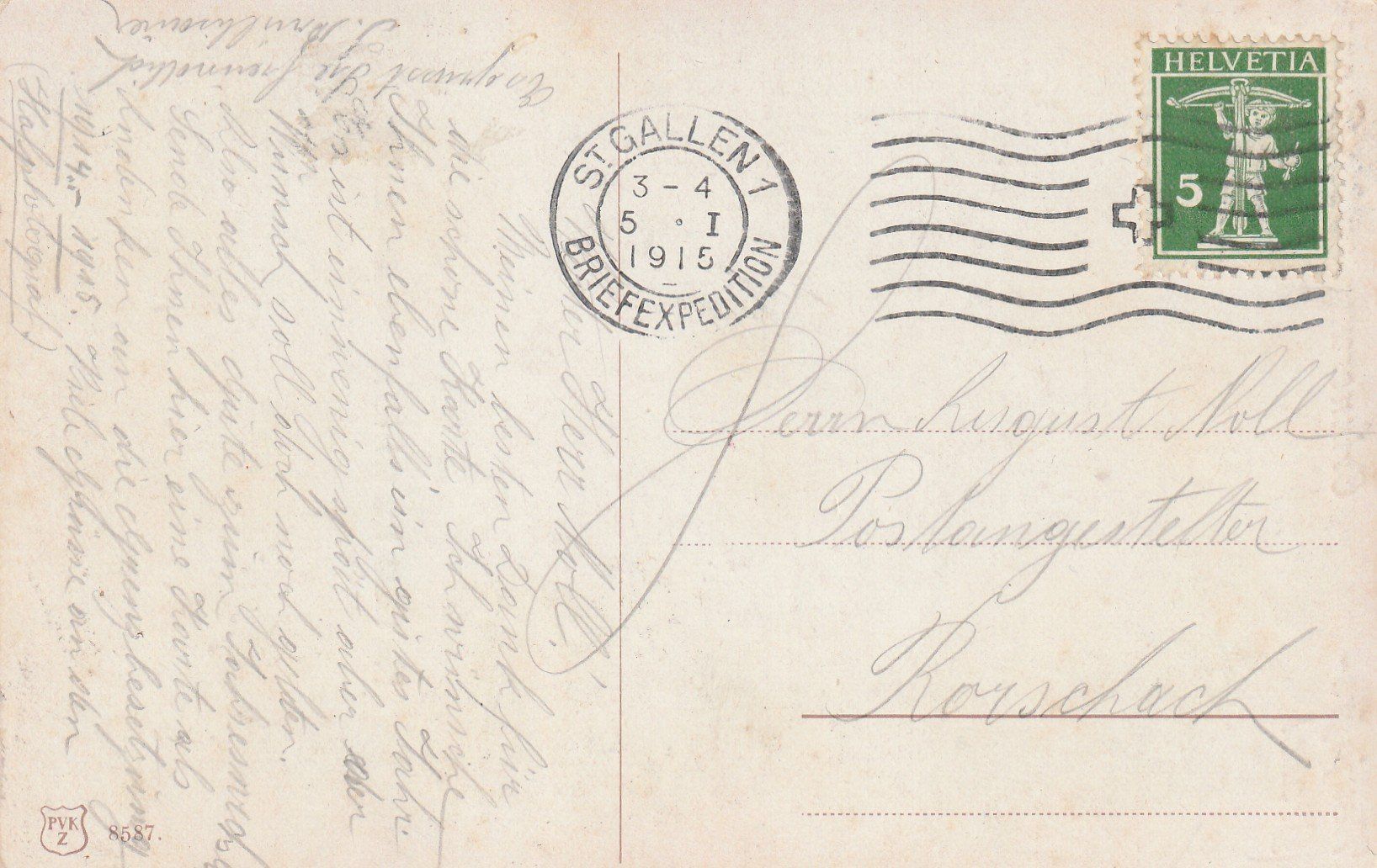 Ansichtskarten: Grenzbesetzung 1914/1915 – Gebraucht aus Rorschacherberg von fratovi2 1