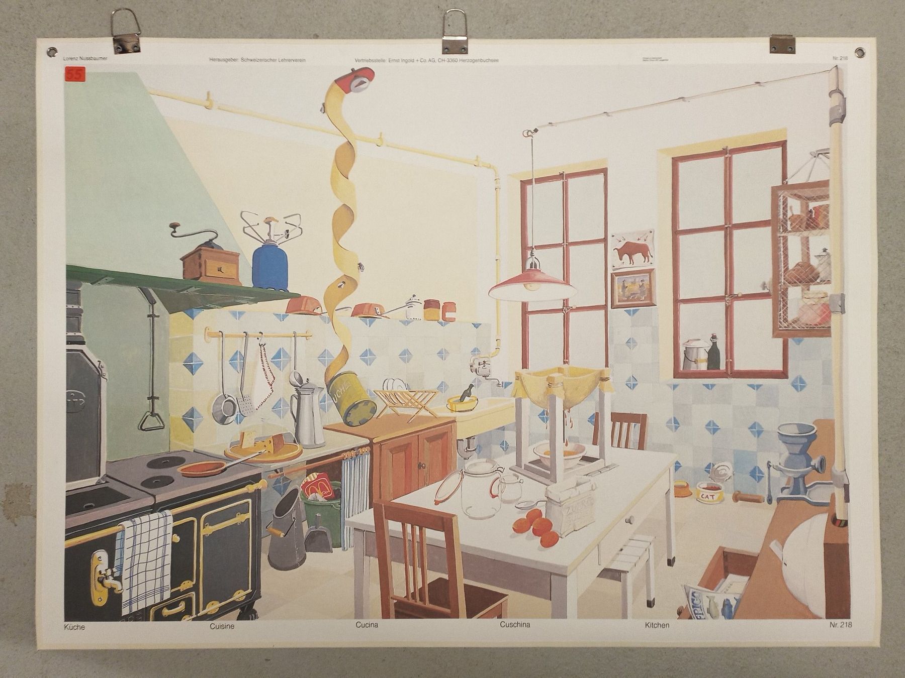 Poster & Bilder: Schulwandbild 218 Küche – Gebraucht aus Zürich von danihell