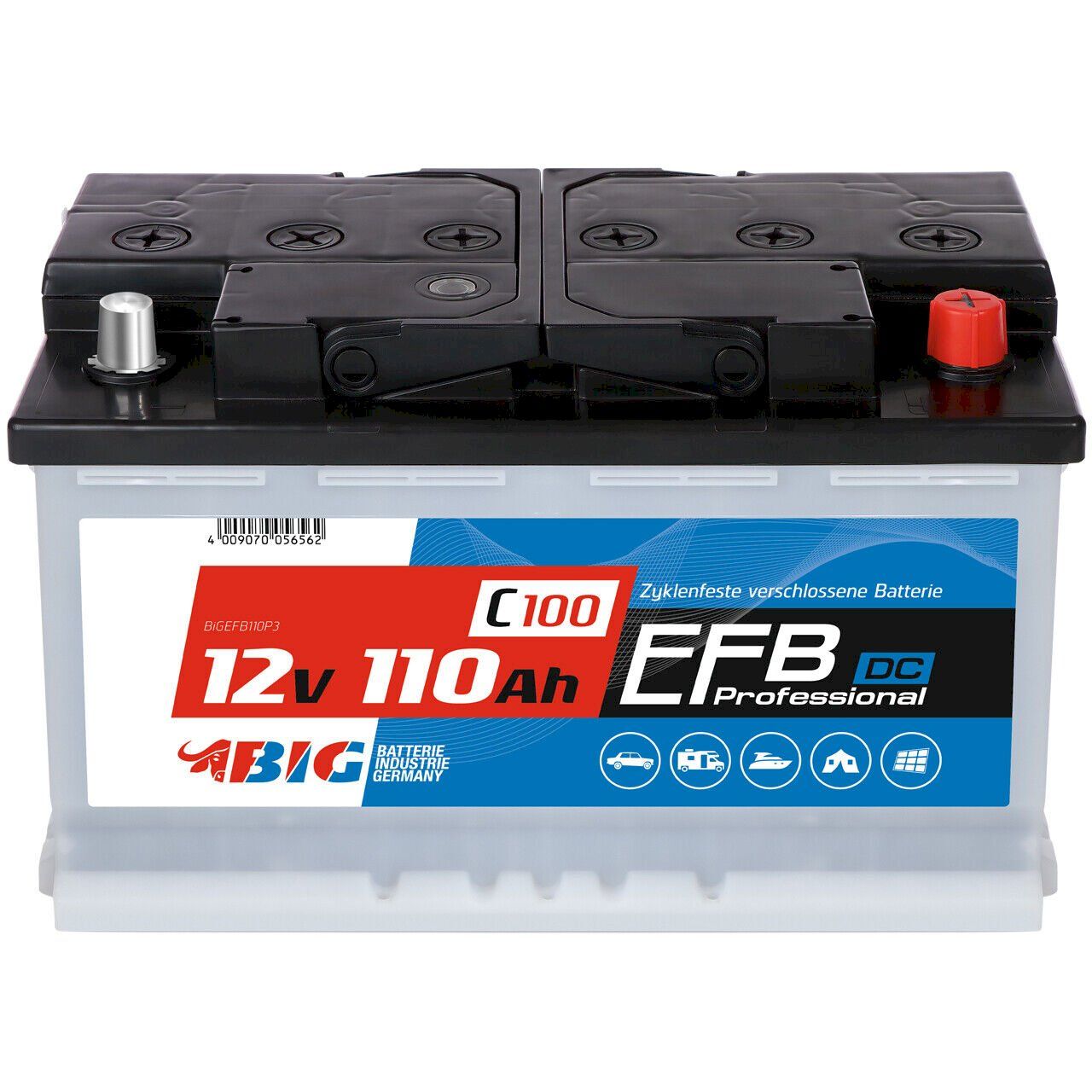 Batteries: BIG Professional Solar DC EFB 12V 110Ah – Neuf avec emballage d'origine à Bottighofen par zaap