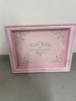 Dekorahmen Holz Cafe Paris rosa Vintage Optik Gebraucht