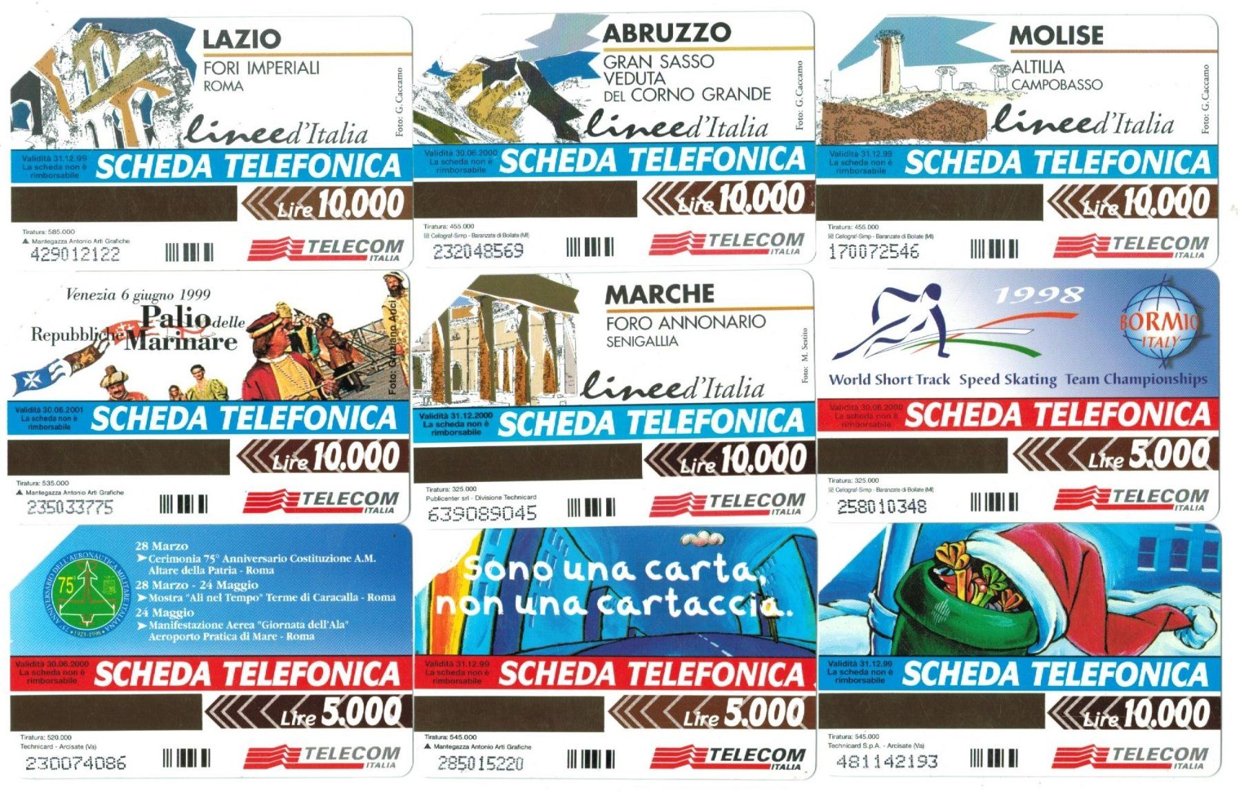 Schede telefoniche: 9 Telefonkarten Italien – Usato da Zürich venduto da tol_b7c7 1
