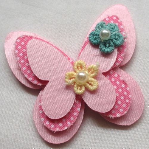 Lampade: Applique 3 tons PAPILLON fleur ROSE 6cm – Nuovo e nell'imballaggio originale da St-Imier venduto da goodber