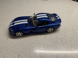 Modellauto Dodge Viper GTS blau mit weissen Streifen guter Z