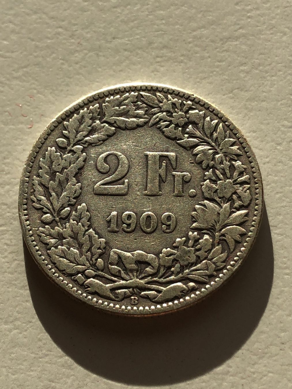 Alle Münzen: 2 Fr. 1909 – Gebraucht aus Schötz von Odpa