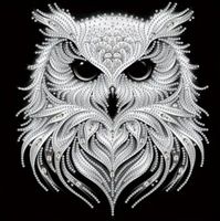 Diamond Painting: Schneeweisse Eule 30x30cm