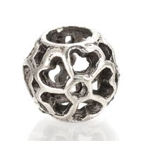 Metall Grosslochperle Blume 3Stück