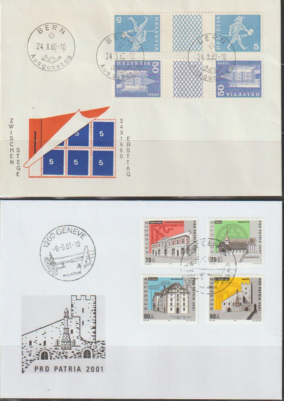 Tous les timbres: Enveloppes timbres suisses – D'occasion à Crans-Montana par kira56
