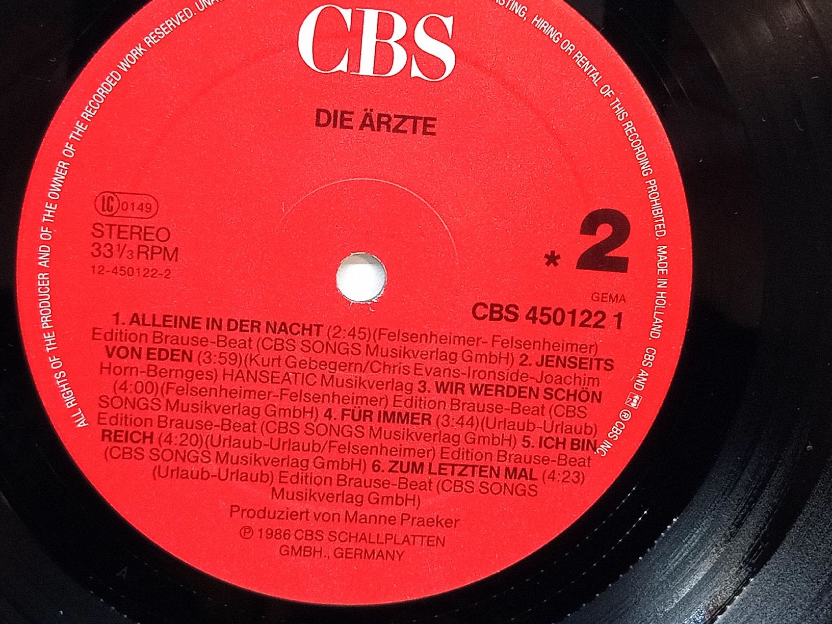 Vinyles: Die Ärzte LP 1986 – D'occasion à basel par markusb07 8