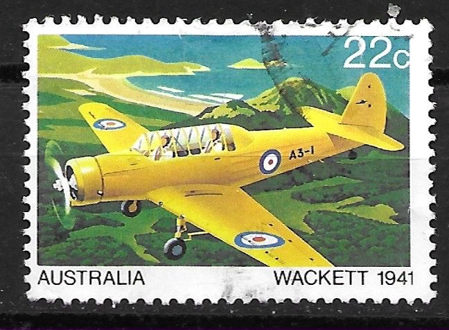 Tutti i francobolli: Australien 1980: Flugzeug CAC Wackett Trainer – Usato da Zürich venduto da Rainstamps