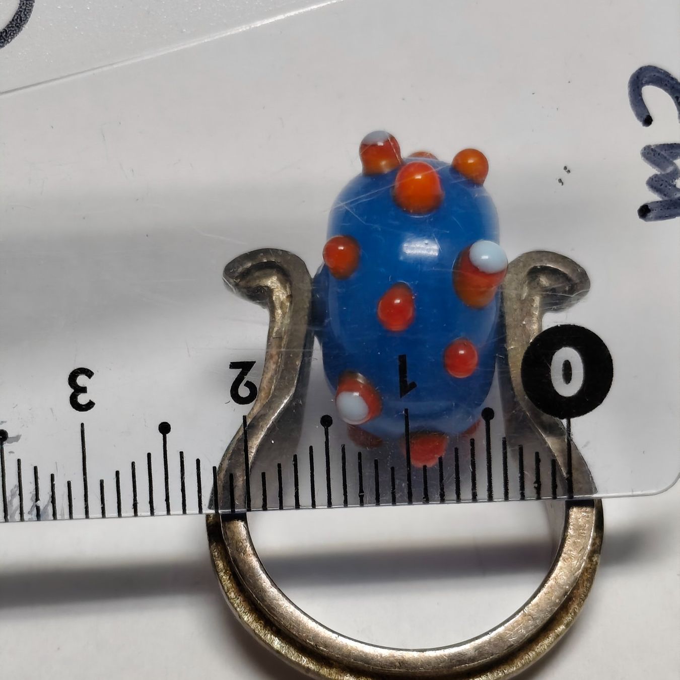 Anelli: Silberring mit Murano Glasperle / Stachelperle #B2 – Usato da Châtelaine venduto da Tropic.Watch2 6