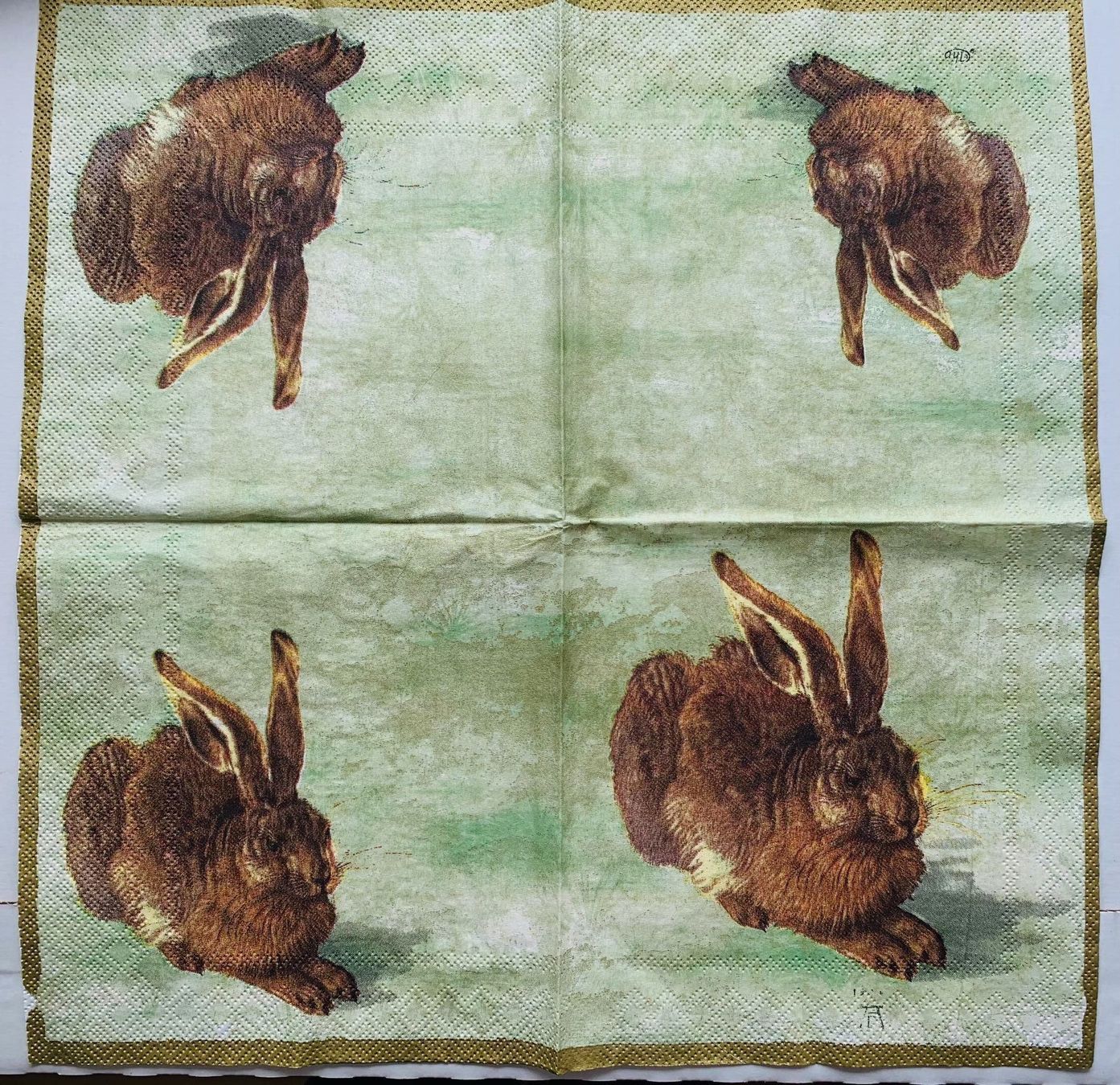 Pfister Tovaglioli: Serviette Tier Feldhase Dürer Hase Ostern – Nuovo (secondo la descrizione) da Auenstein venduto da mar_8mxd 1