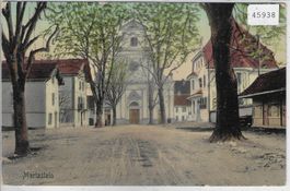 Mariastein - Vorplatz des Klosters - coloriert