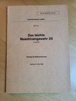 Reglement Waffenmechaniker - das leichte Maschinengewehr 25