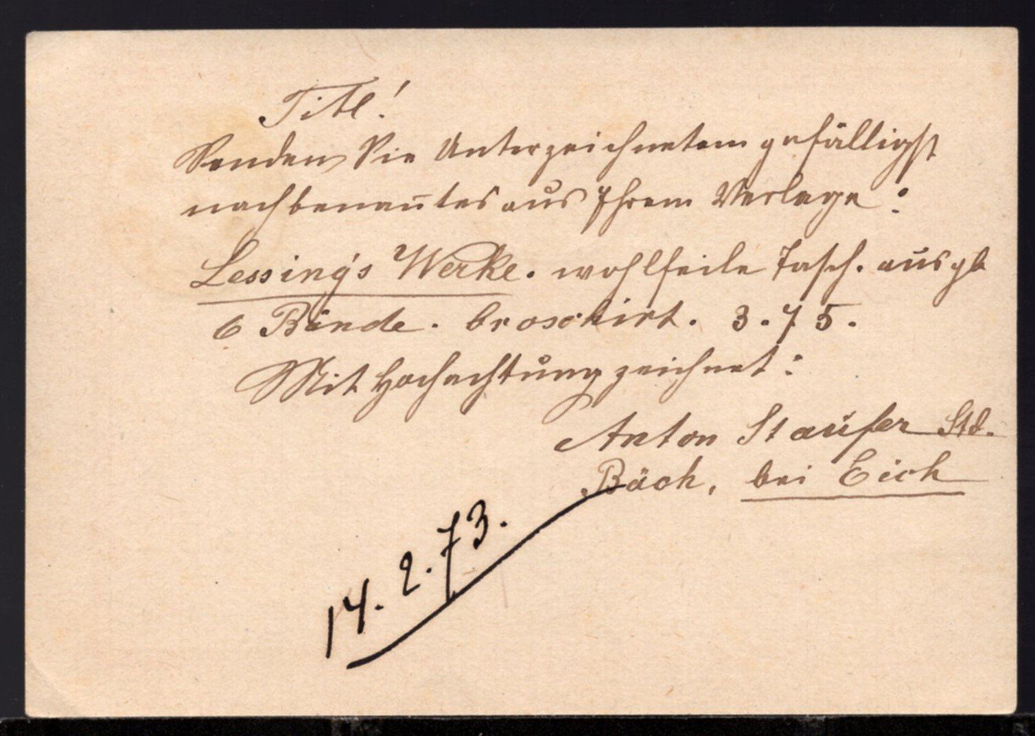 Tutti i francobolli: MÜNSTER  13.II.73  Carte - correspondance – Usato da Aarau venduto da kufi44 1