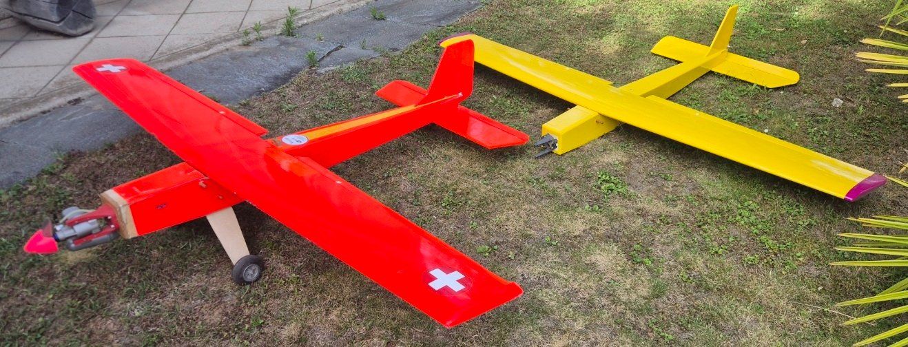 Modellismo RC: 2x Grashüpfer (Trainer) mit MVVS 10ccm mit Starter-Box – Usato da Büren an der Aare venduto da eschlAir 4