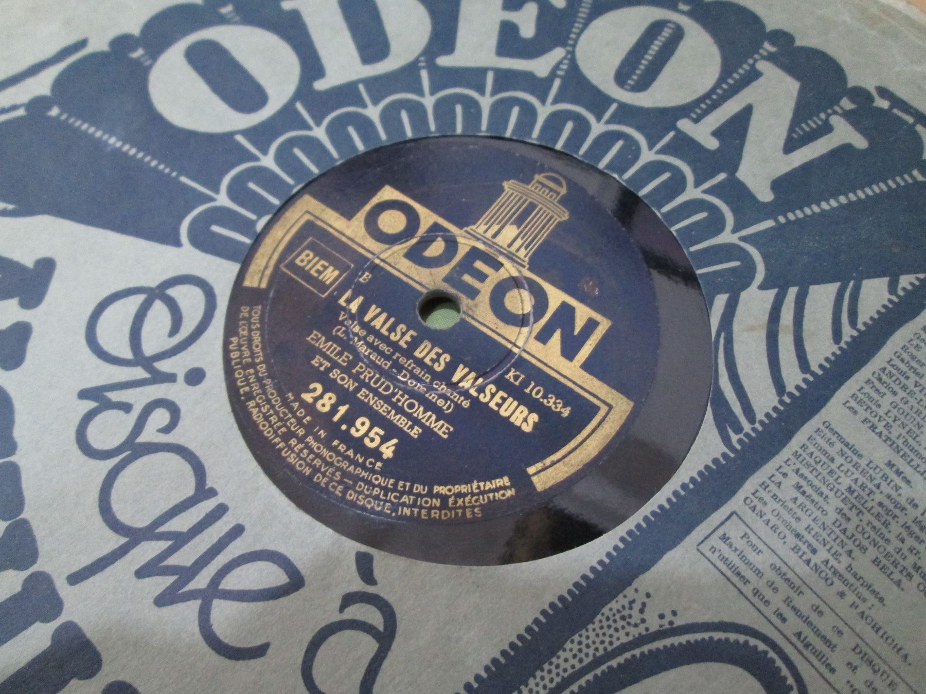 Schallplatten: DISQUES 78 TOURS – Gebraucht aus Lausanne von Leag 1