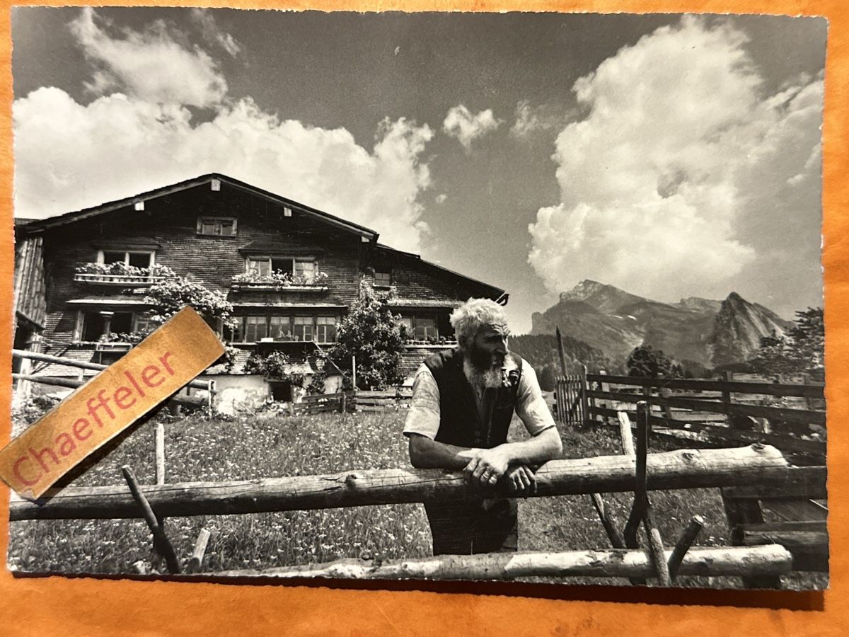 Cartoline postali: Bergbauer im Obertoggenburg, Schweiz – Usato da Zürich venduto da Chaeffeler