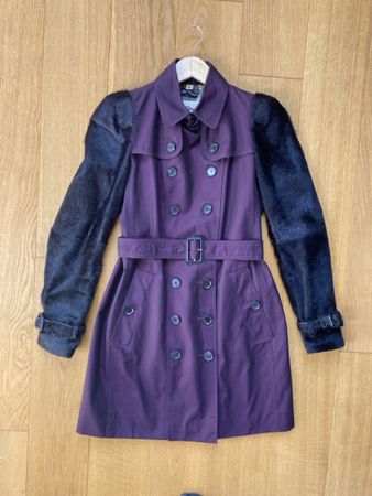 Trench BURBERRY in cotone e pelliccia