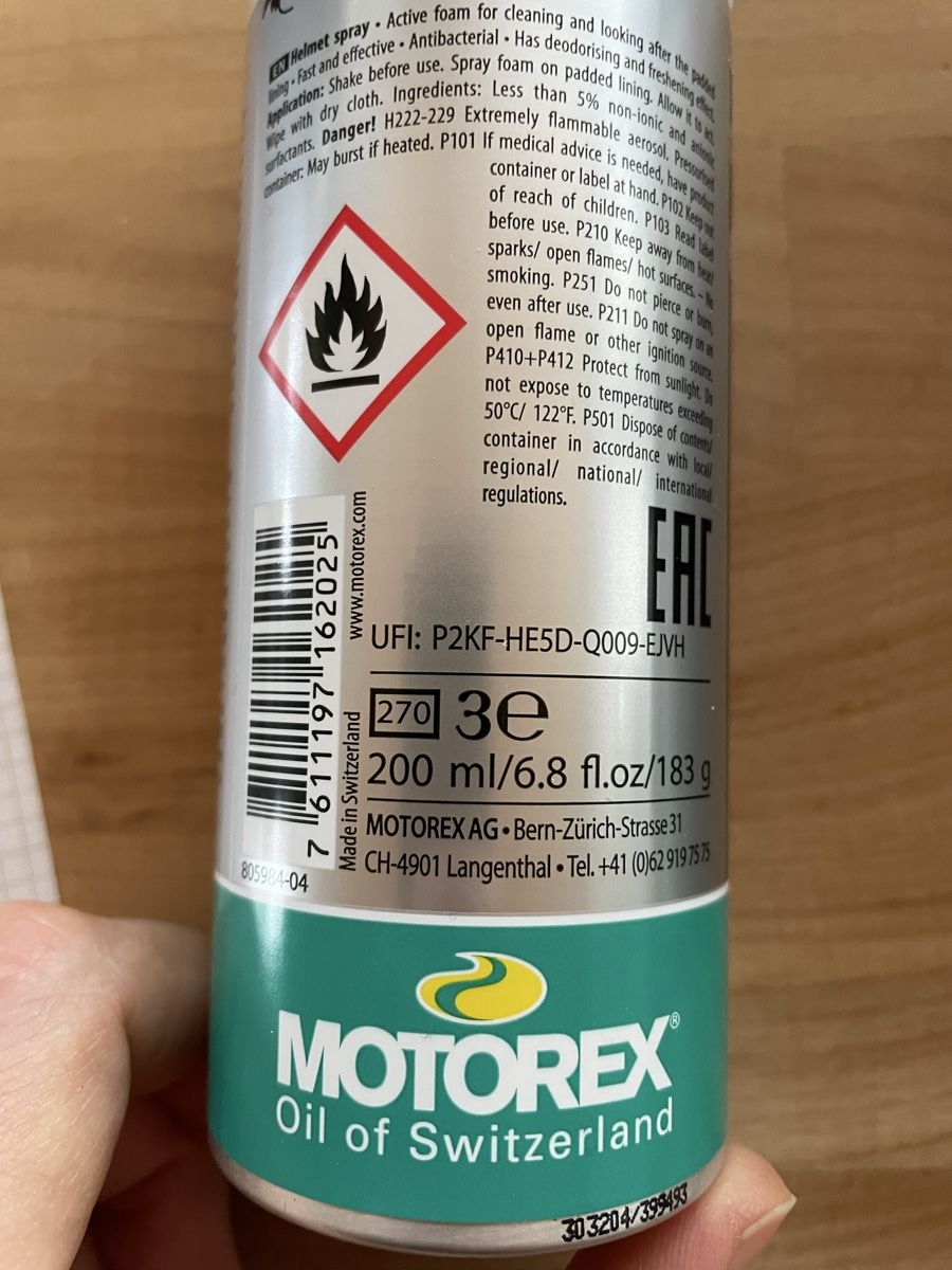 Motorex Pflegeprodukte: 2 x 200ml Helm Pflegespray von Motorex – Neu und originalverpackt aus Rümlang von euqinom16 2