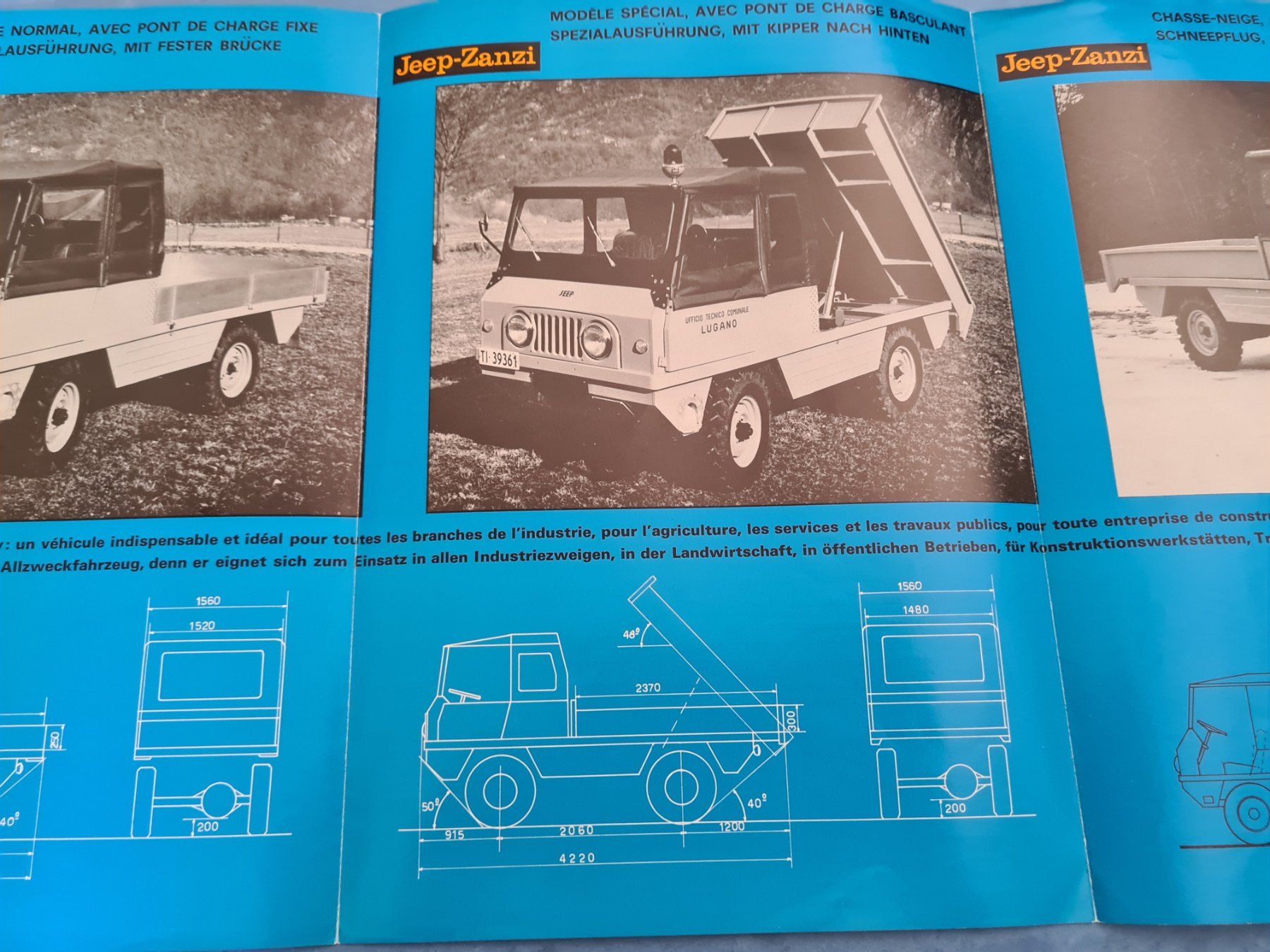 Jeep Dokumente: JEEP-ZANZI  SWISS  PROSPECTUS  VINTAGE  COLLECTION – Gebraucht aus Bellevue von BURGOLMANIA 2