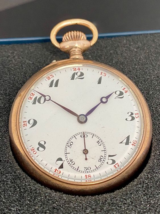 Montre De Poche Ancienne En Laiton Style Elgin – Vintage, 7 Rubis, Mouvement Quartz, Taille 2