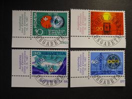 1967 Nr. 449-452 mit ET-Vollstempel + Bogenrand