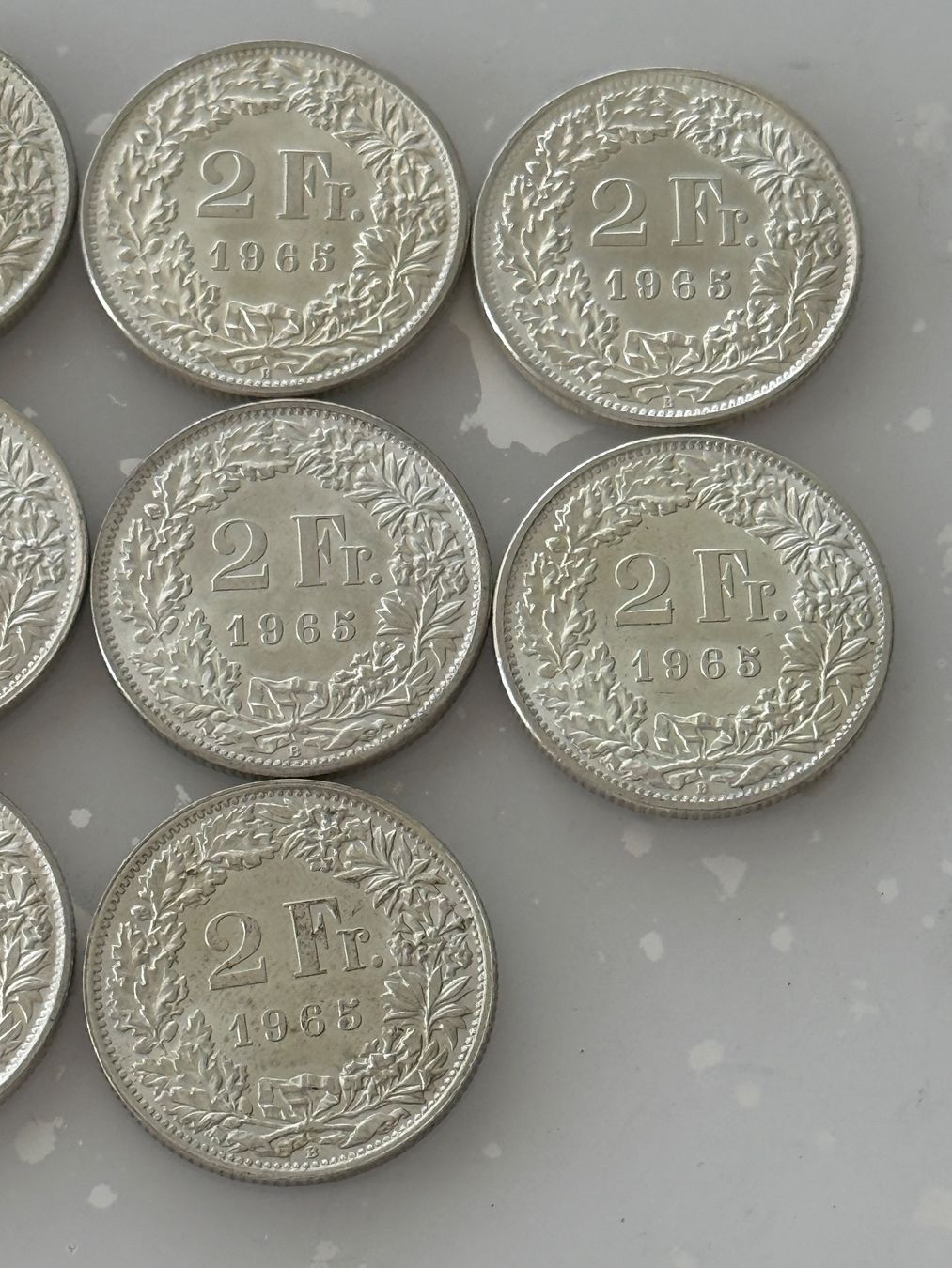Tutti le monete: 10 x 2 Franken 1965  Silber  Stgl – Nuovo (secondo la descrizione) da Wallisellen venduto da SWISS_SILVER1 5