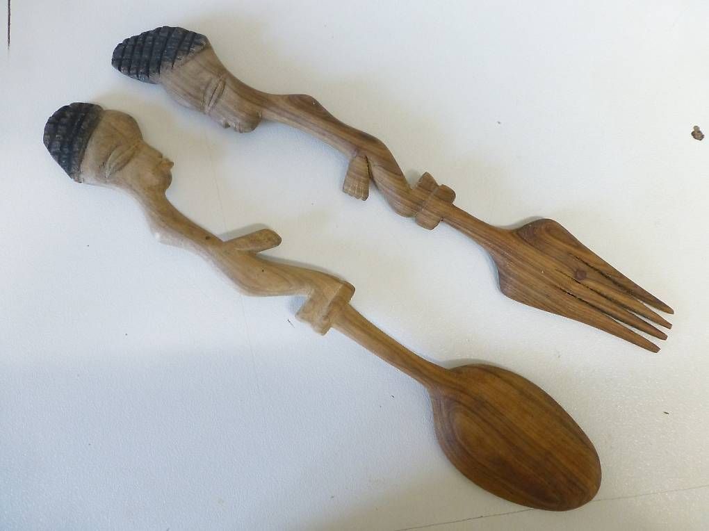 Set di posate: Salatbesteck Holz Afrika – Usato da Reinach BL venduto da Spider63 1