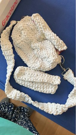 Handgemachte Zopfmuster Handtasche und handytasche 