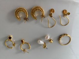 Ohrringe und Fingerring
