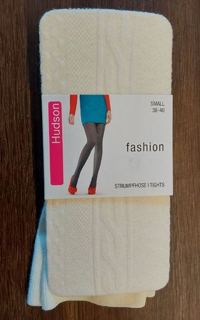 Strumpfhose Hudson 38-40 mit Wolle naturweiss neu