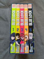 Manga Blue Lock Band 1 bis 5 im Sammelschuber neuwertig