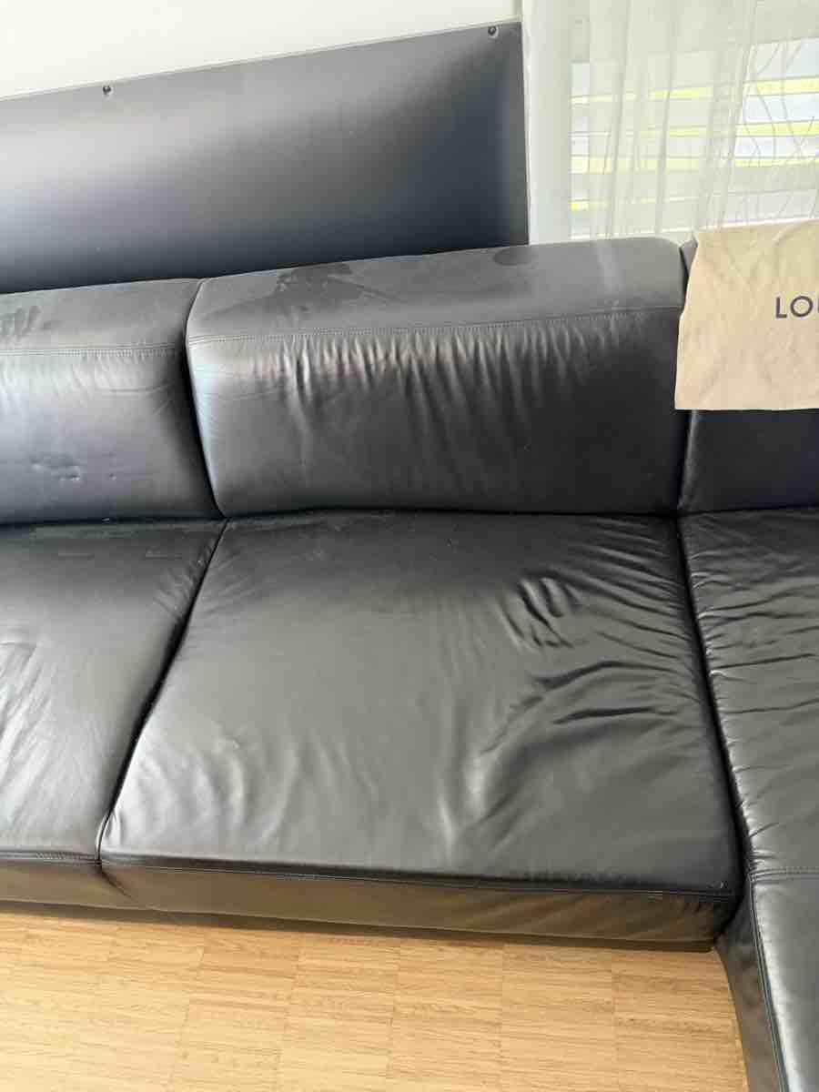 Divani: Schwarzes Ecksofa aus Leder, gebrauchter Zustand – Usato da zürich venduto da -Umweltklinik- 3