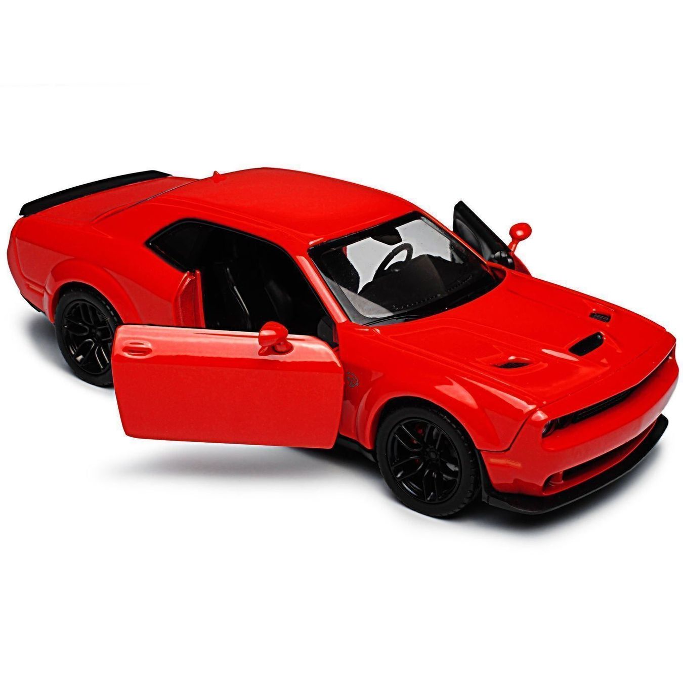Dodge Modellini d'auto: Dodge Challenger SRT Hellcat Wide Body 2018 rot / schwarz – Nuovo e nell'imballaggio originale da Gerlafingen venduto da espero88 2