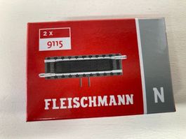 Fleischmann Spur N 9115 Schaltgleis VP 2, 2 St. neu in OVP