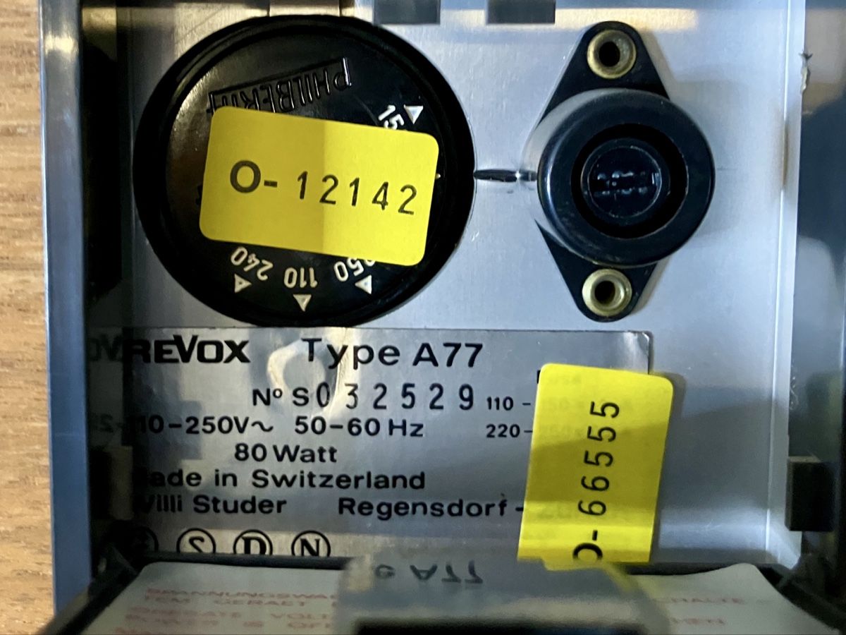 Revox Apparecchi a nastro: Revox A77 – Usato da Servion venduto da Vintageguru 7