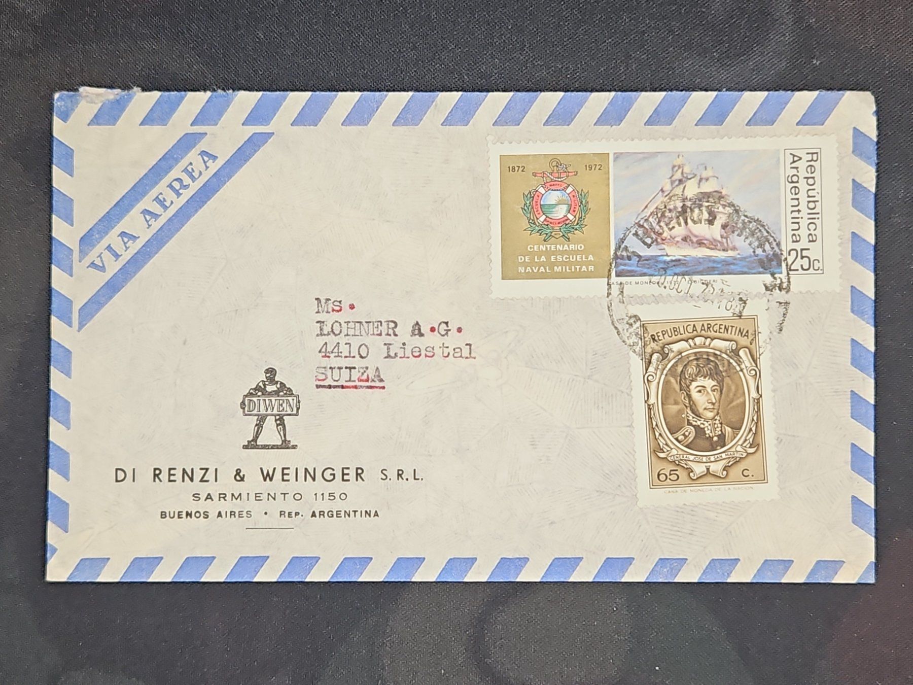 Alle Briefmarken: CL24 Enveloppe + Timbre Argentine 19xx – Gebraucht aus Cousset von Patrick_Collections