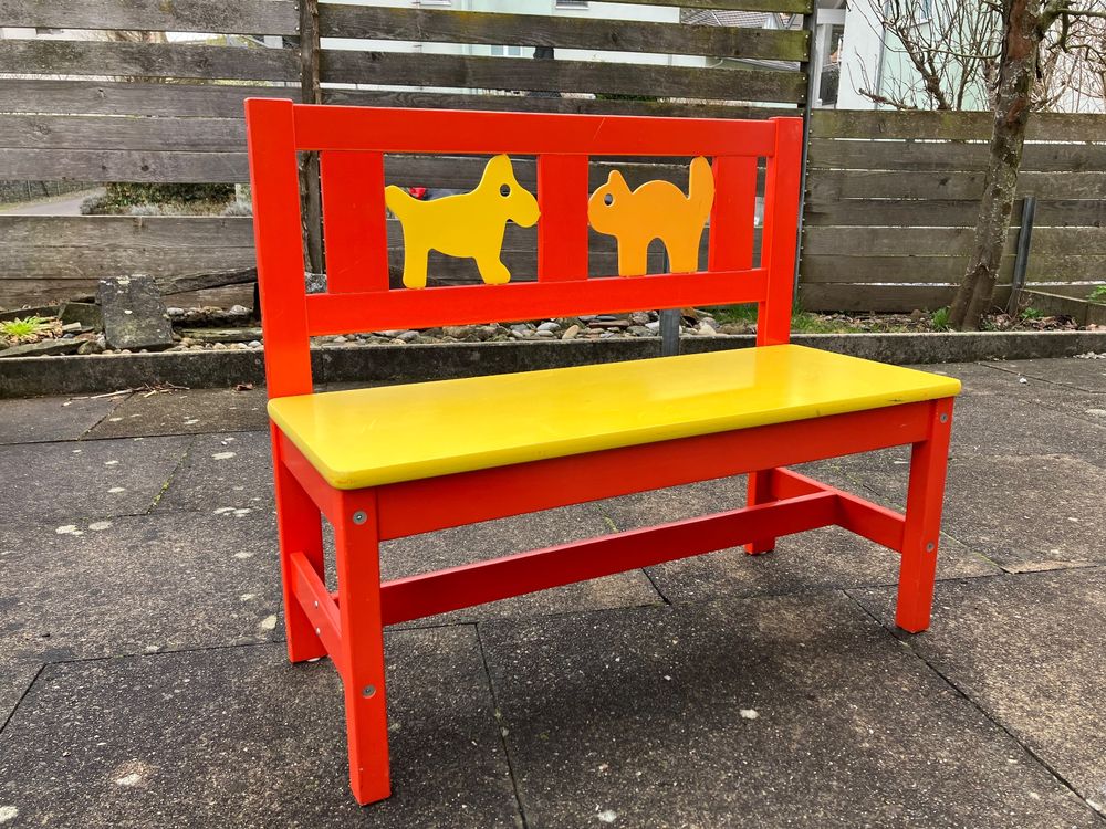 Kinderbank IKEA Krittler rot gelb Kaufen auf Ricardo