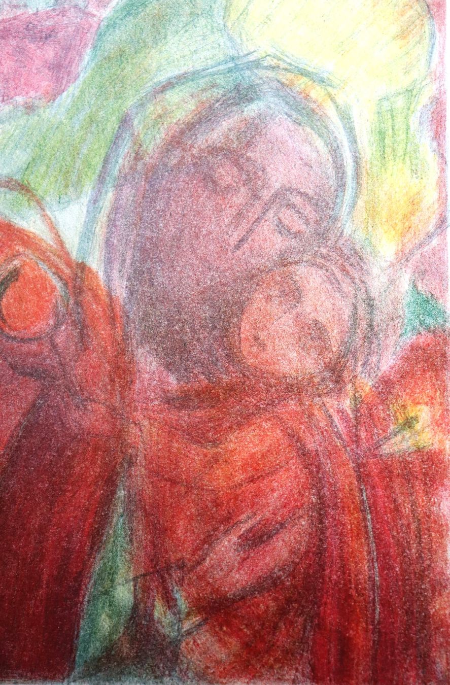 Grafica & Litografie: Nora Anderegg 1908-2000, Farblithographie "Mutter und Kind" – Usato da Zug venduto da Kunst-Fundgrube 1