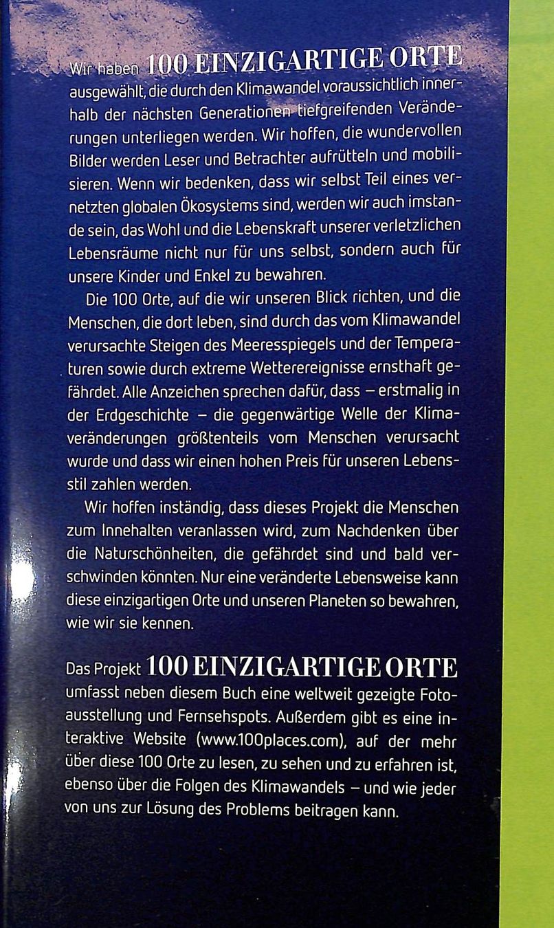 Libri: 100 einzigartige Orte, die schon bald verschwinden könnten. – Usato da Zürich venduto da Nobs1 3