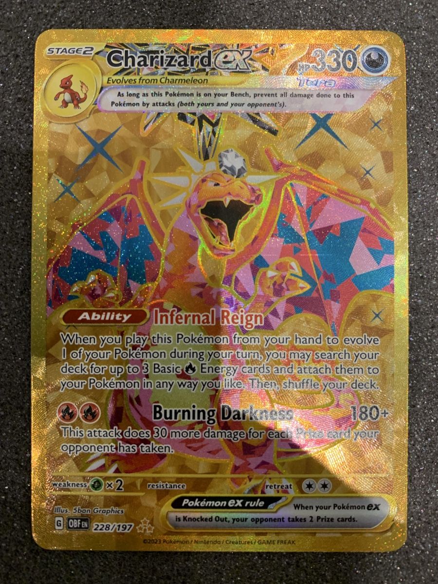 Pokémon Sammelbilder & Trading cards: Charizard EX Gold 228/197 – Gebraucht aus Bironico von ars_z6lb