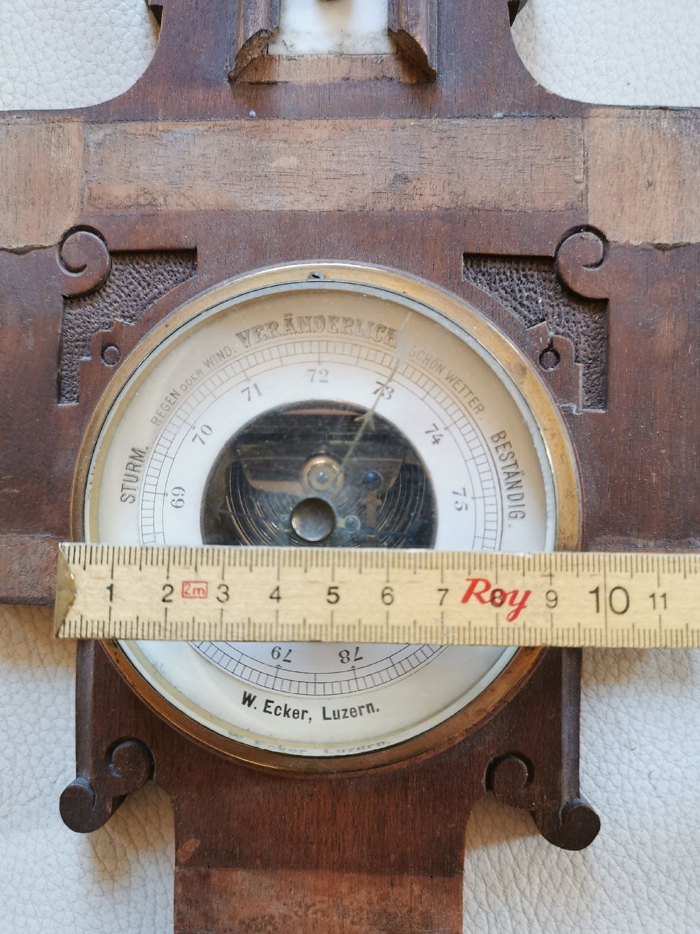 Sonstiges für Haushalt & Wohnen: Thermometer mit Barometer, antik – Gebraucht aus Rüti ZH von Fido20 2