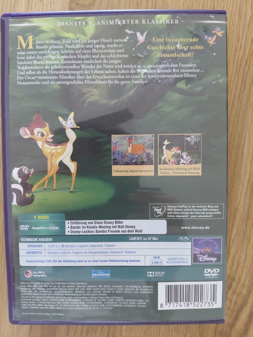 Tous les DVDs: Bambi Classic DVD Disney – Neuf (Voir description) à Geuensee par sonnenstunden 1