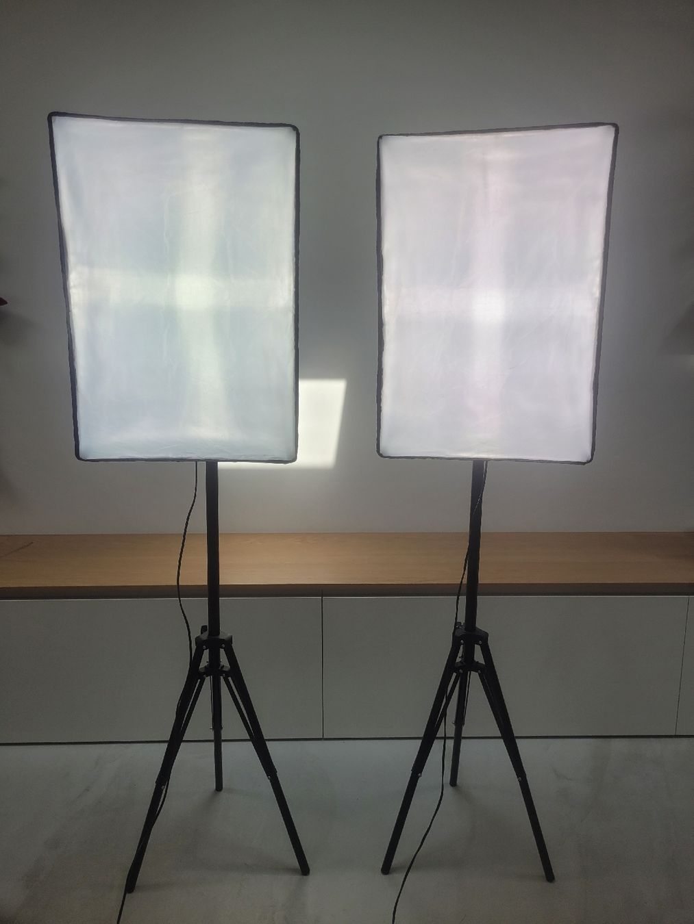 Lampade: Walimex Softbox Studioleuchte Set (2x) inkl. Stative – Usato da Amriswil venduto da job_jl59
