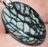 Anhänger L-5964 – Septarie Cabochon ca. 29x20mm
