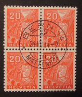 Z198 1934 20 C. VB, gest. Bern 1 24.7.34s.s. Zentrumsstempel
